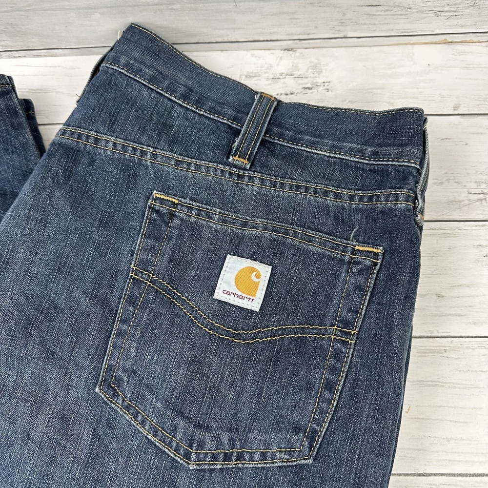 Carhartt Denim Jeans Men's 42x30‎ Relaxed Fit workwear 5 pocket Work Casual - Picture 2 of 15